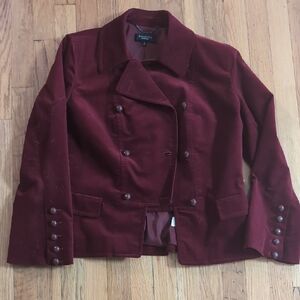 Talbots Red Velvet Blazer Elegant Formal Wear